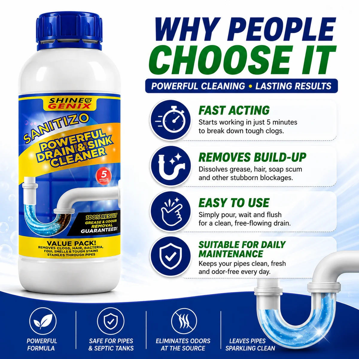 🧼 Avenro DrainCare™ — Sink and Drain Cleaner  ✨